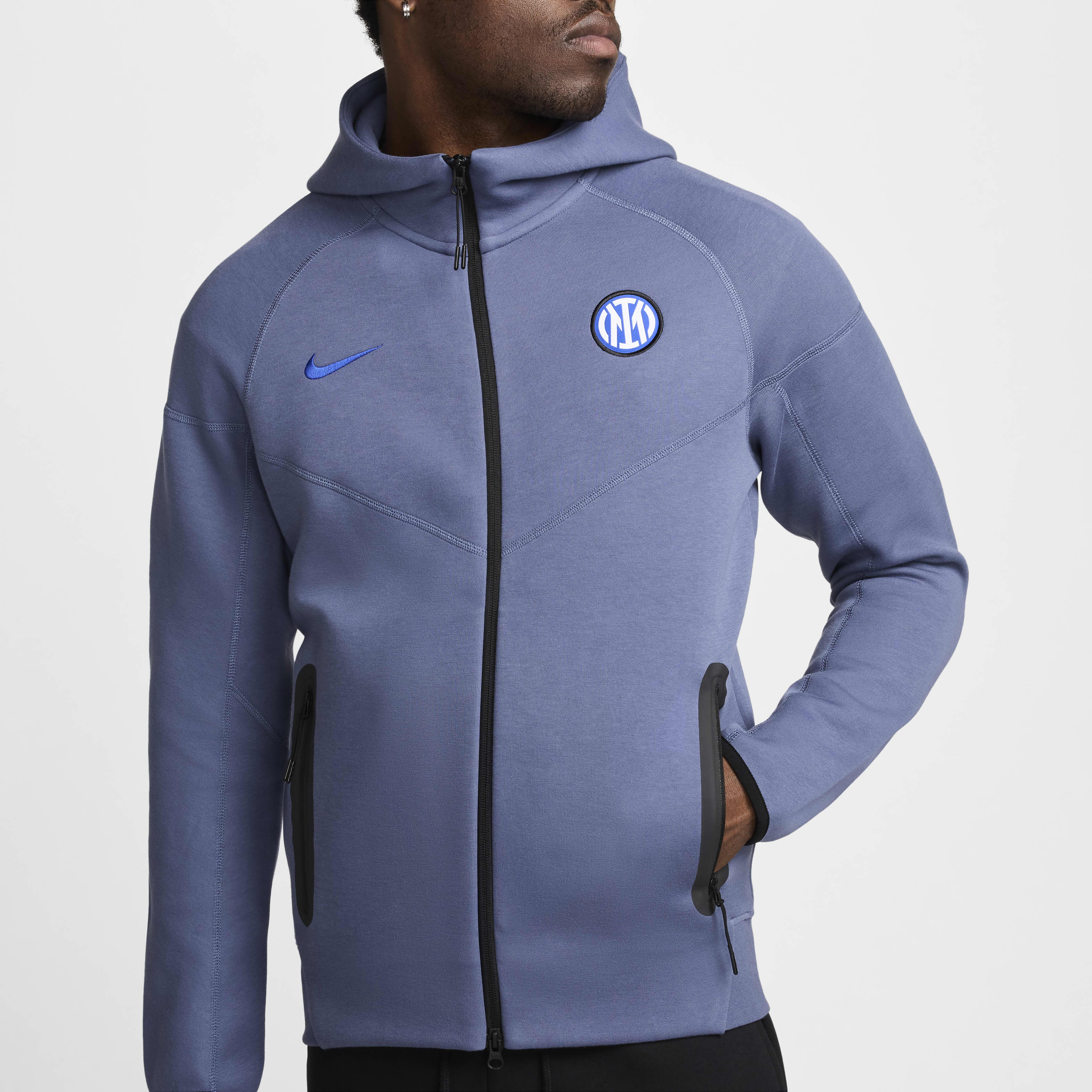 Nike Inter Milan Tech Fleece Windrunner Men s Nike Football Full Zip Hoodie King s Cross